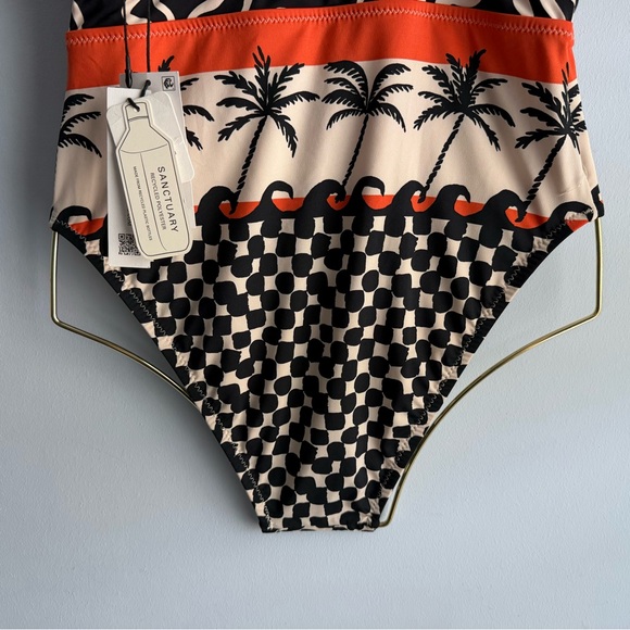 Sanctuary Women's Beach Conversations Plunge Mio One-Piece Swimsuit Size Small - Picture 8 of 11